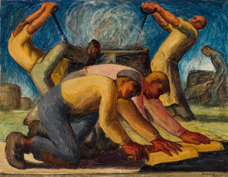KLEIN József (1896-1945) - Asphalt Pavers, 1935