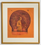 Ștefan CÂLȚIA (1942) - Man with Bird, 1985