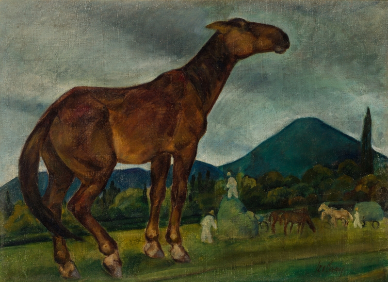 SZOLNAY Sándor (1893-1950) - Hay Harvesting at Baia Mare