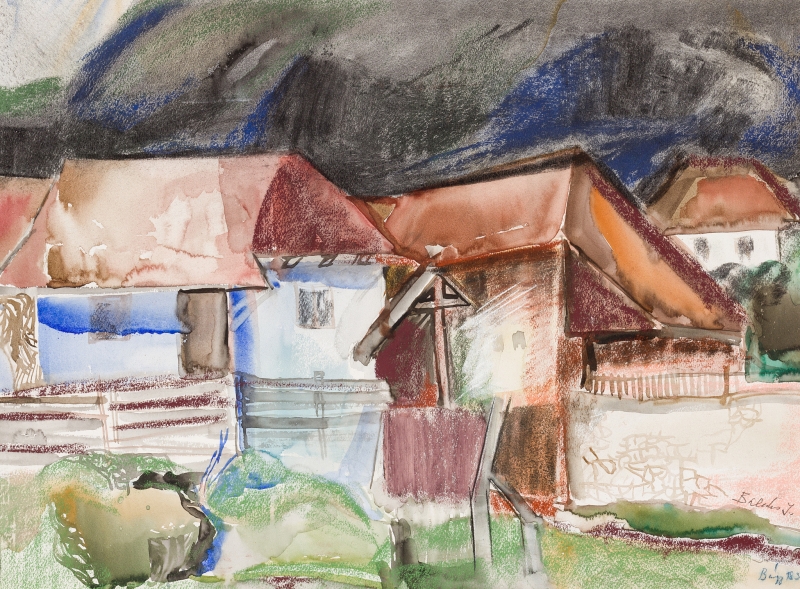 BALÁZS Imre (1931-2012) - Houses from Bădeni, 1983
