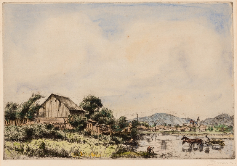 BOLDIZSÁR István (1897-1984) - Săsarului Shore at Baia Mare, 1933