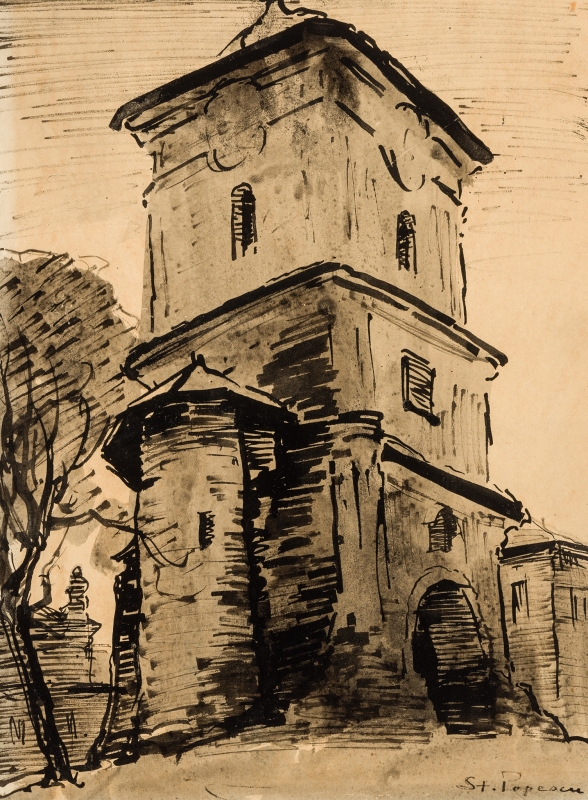 Ștefan POPESCU (1872-1948) - Monastery, 1930