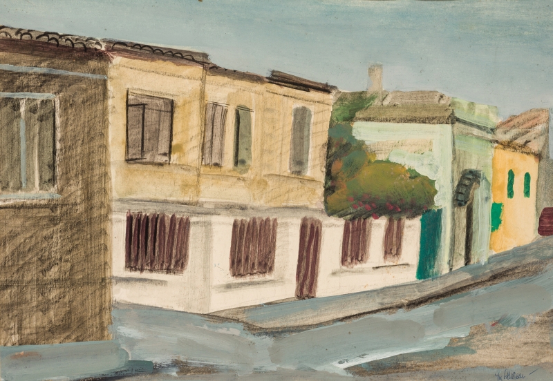 Ion SĂLIȘTEANU (1929-2011) - Street from Dobrogea