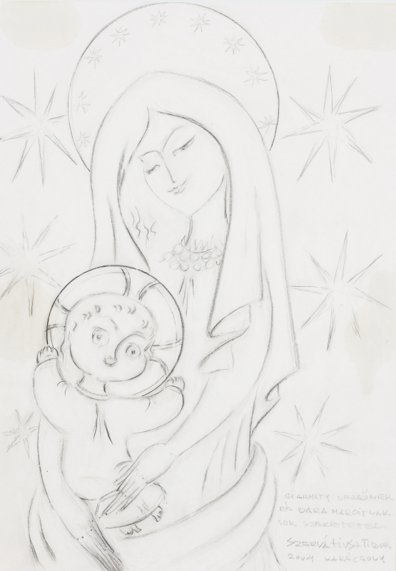 SZERVÁTIUSZ Tibor (1930-2018) - Madonna with child, 2004