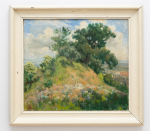 K. CSIKOS Antónia (1887-1987) - Domb gesztenyefákkal, Nagybányán