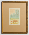 GY. SZABÓ Béla (1905-1985) - Cow washing, 1948