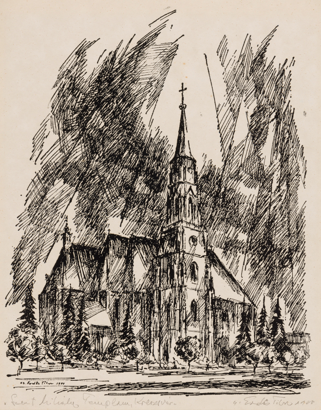 CS. ERDŐS Tibor (1914-2015) - The Church of Saint Michael, Cluj, 1988