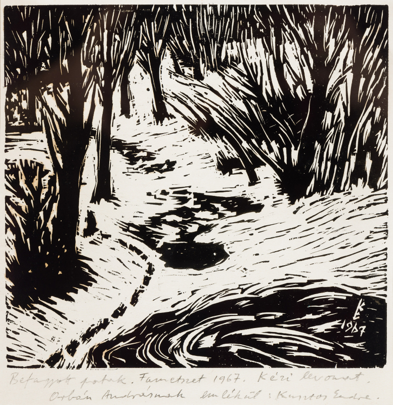 KUSZTOS Endre (1925-2015) - Frozen creek, 1967