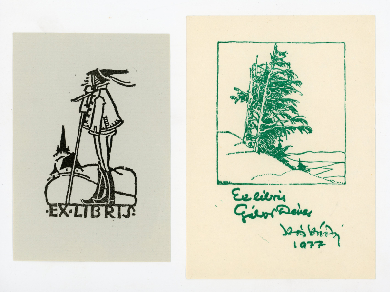 KÓS Károly (1883-1977) - Two ex-libris