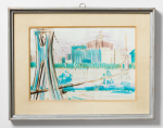 MOTTL Román (1921-1991) - Pipeline across the Criș River