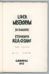 GY. SZABÓ Béla (1905-1985) - Liber Miserorum, artist's book, 1935