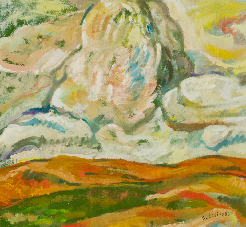 SZÉCSI András (1934-1991) - Peisaj cu nori, 1983