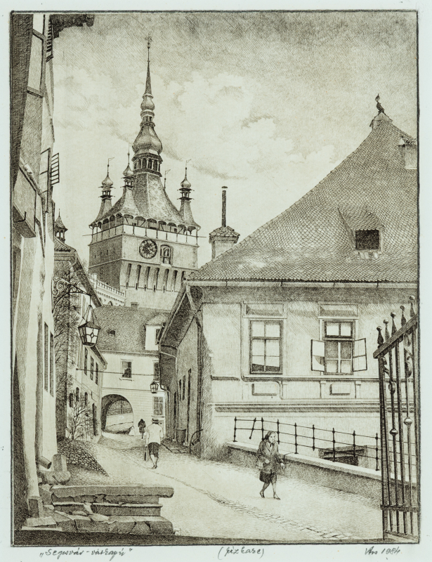 VASS Tamás (1942-1988) - Sighișoara, the city gate 1984