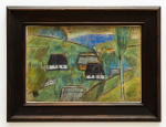 NAGY István (1873-1937) - Landscape with houses from Ciuc, 1920s