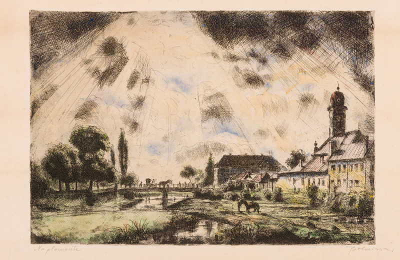 BOLDIZSÁR István (1897-1984) - Sunset at Baia Mare
