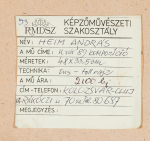 HEIM András (1946-2020) - Arhitectură-imagine no. 20, 1987